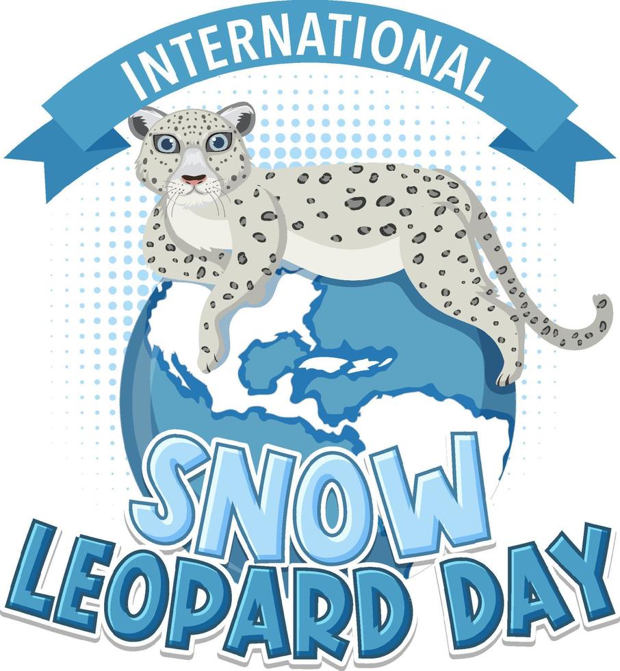 Internationale sneeuw luipaard logo concept vector