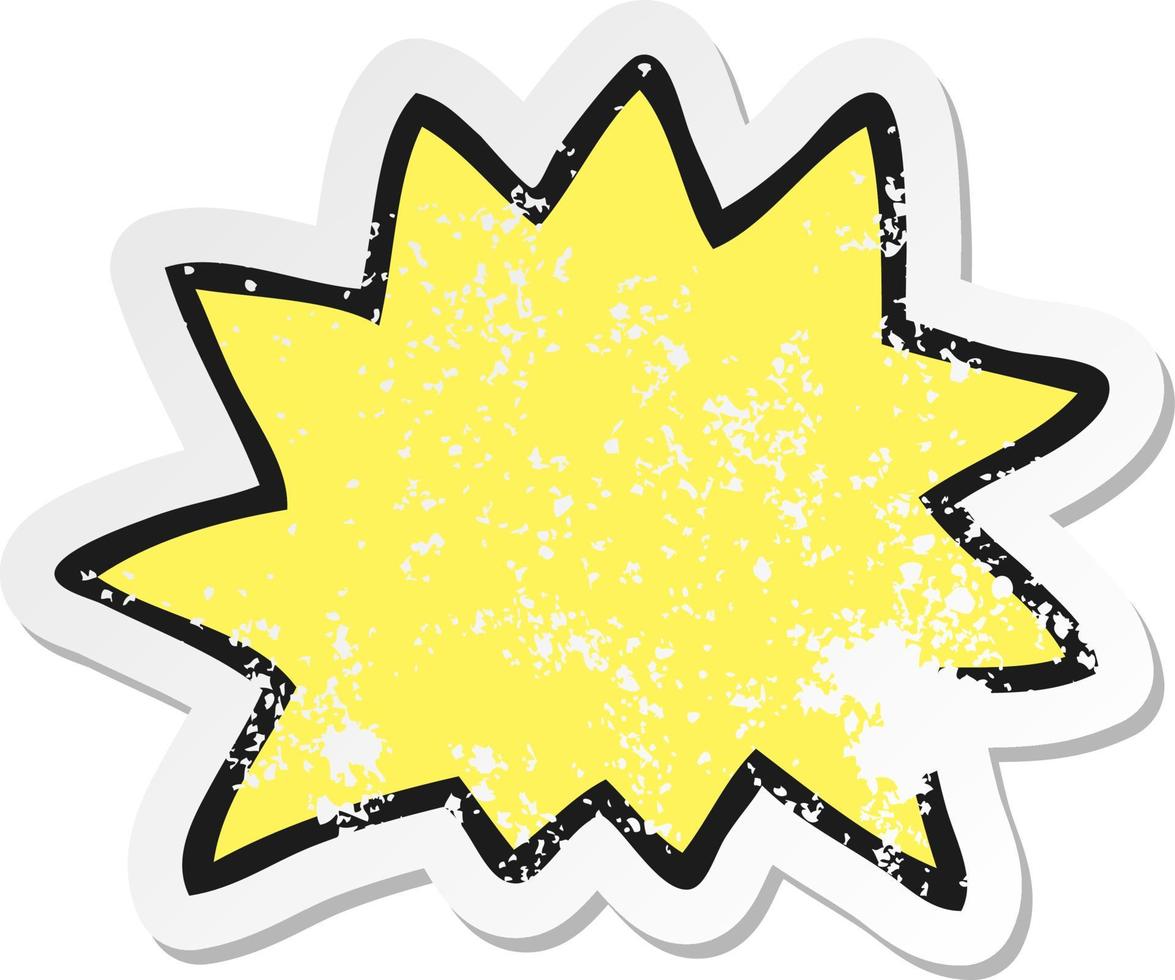 retro noodlijdende sticker van een tekenfilm explosie symbool vector