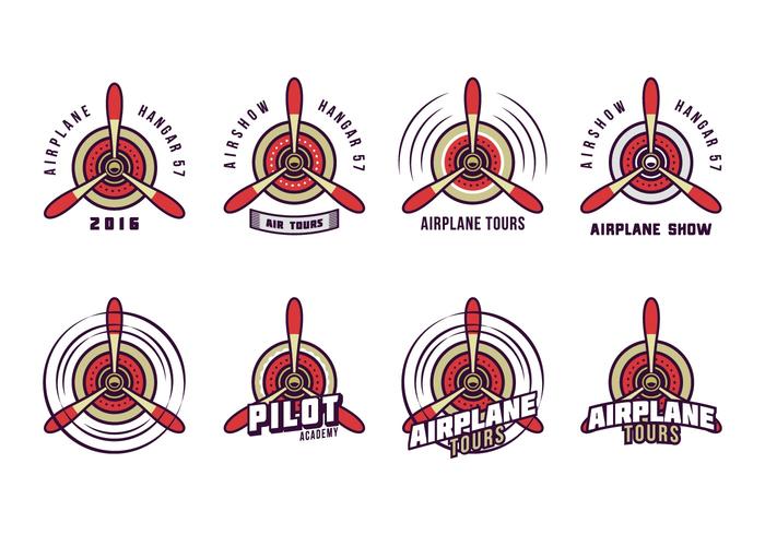 Gratis Biplane Propeller Logo Vector