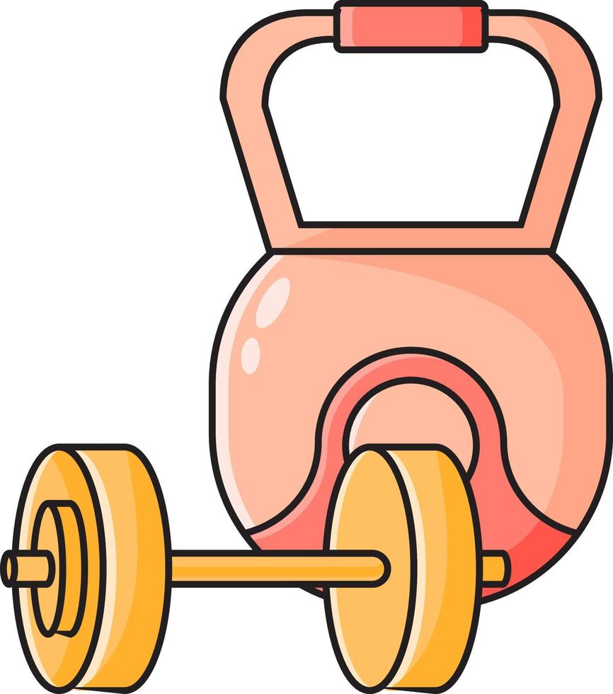 sport- uitrusting barbell vector