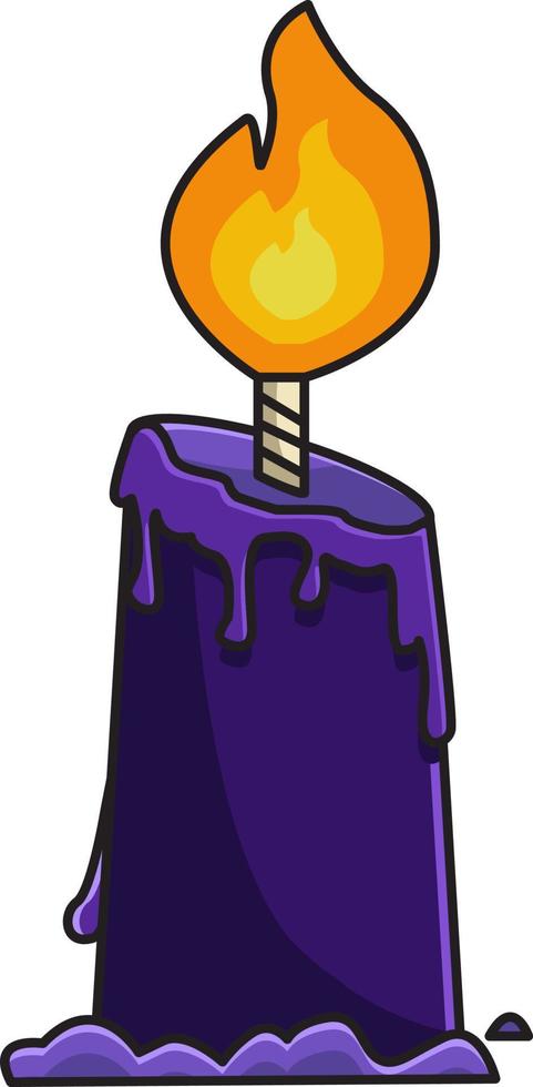 halloween Purper kaars vector