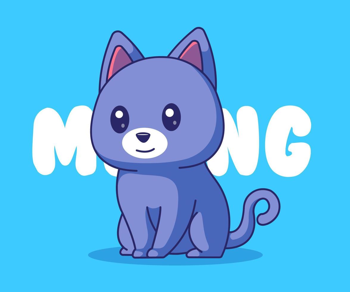 schattig kat zittend tekenfilm vector icoon illustratie.
