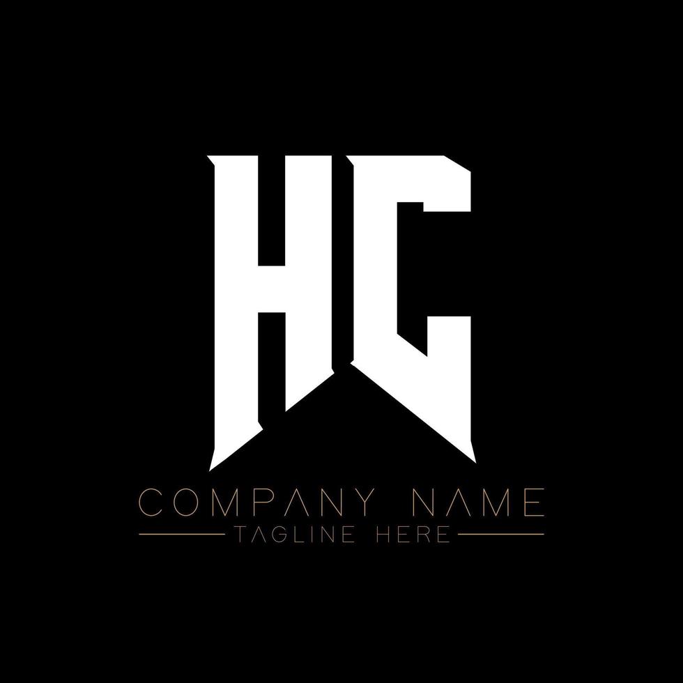 hc brief logo ontwerp. eerste brieven hc gamen logo icoon voor technologie bedrijven. tech brief hc minimaal logo ontwerp sjabloon. hc brief ontwerp vector met wit en zwart kleuren. hc