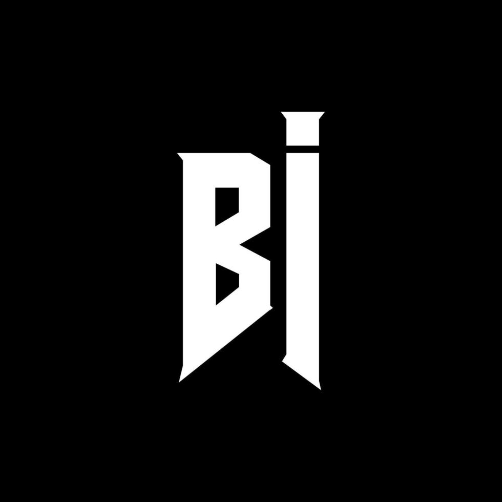 bi brief logo ontwerp. eerste brieven bi gamen logo icoon voor technologie bedrijven. tech brief bi minimaal logo ontwerp sjabloon. bi brief ontwerp vector met wit en zwart kleuren. bi