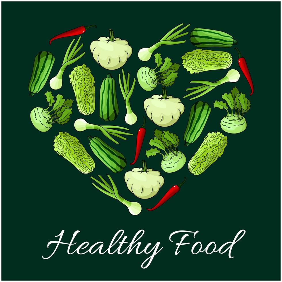 gezond groente voedsel vector poster