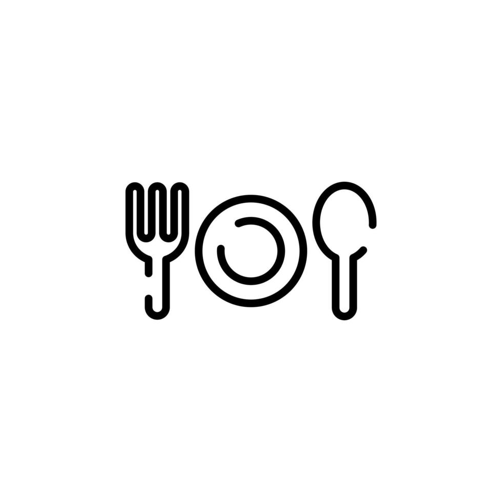 restaurant, voedsel, keuken stippel lijn icoon vector illustratie logo sjabloon. geschikt voor veel doeleinden.