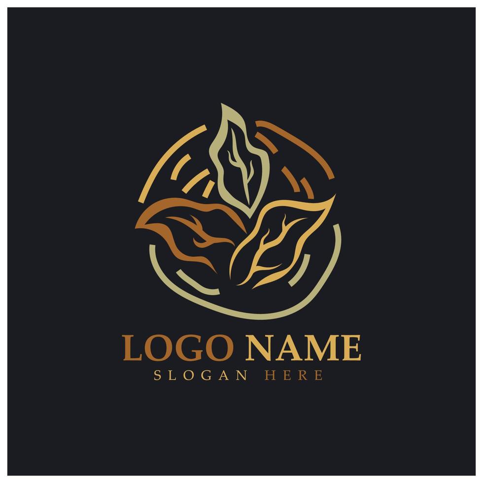 tabaksblad logo, tabak veld en tabak sigaret logo sjabloon ontwerp vector