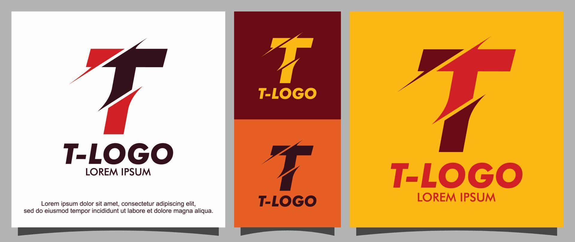 modern brief t logo ontwerp sjabloon vector