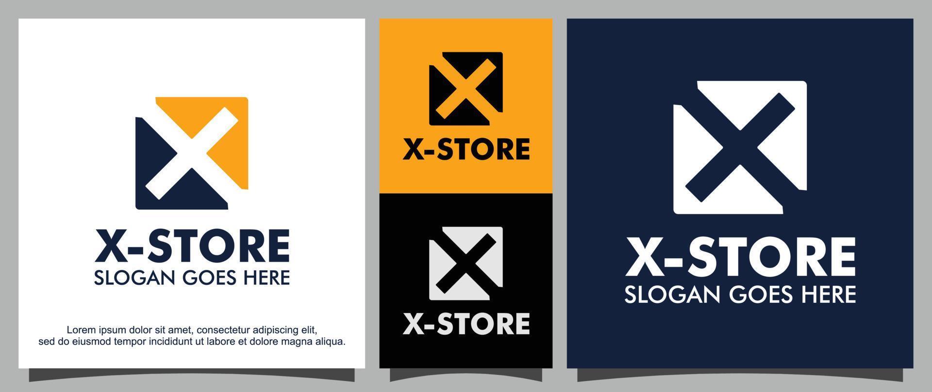 modern brief X logo ontwerp sjabloon vector