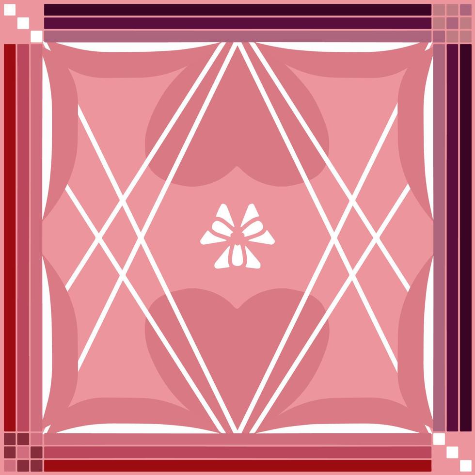 meetkundig roze patroon ontwerp ideaal voor zijde sjaal, hoofddoek, bandana, nek dragen, sjaal, hijaab, kleding stof, textiel, behang, tapijt, of deken. artwork voor mode afdrukken. vector illustratie.