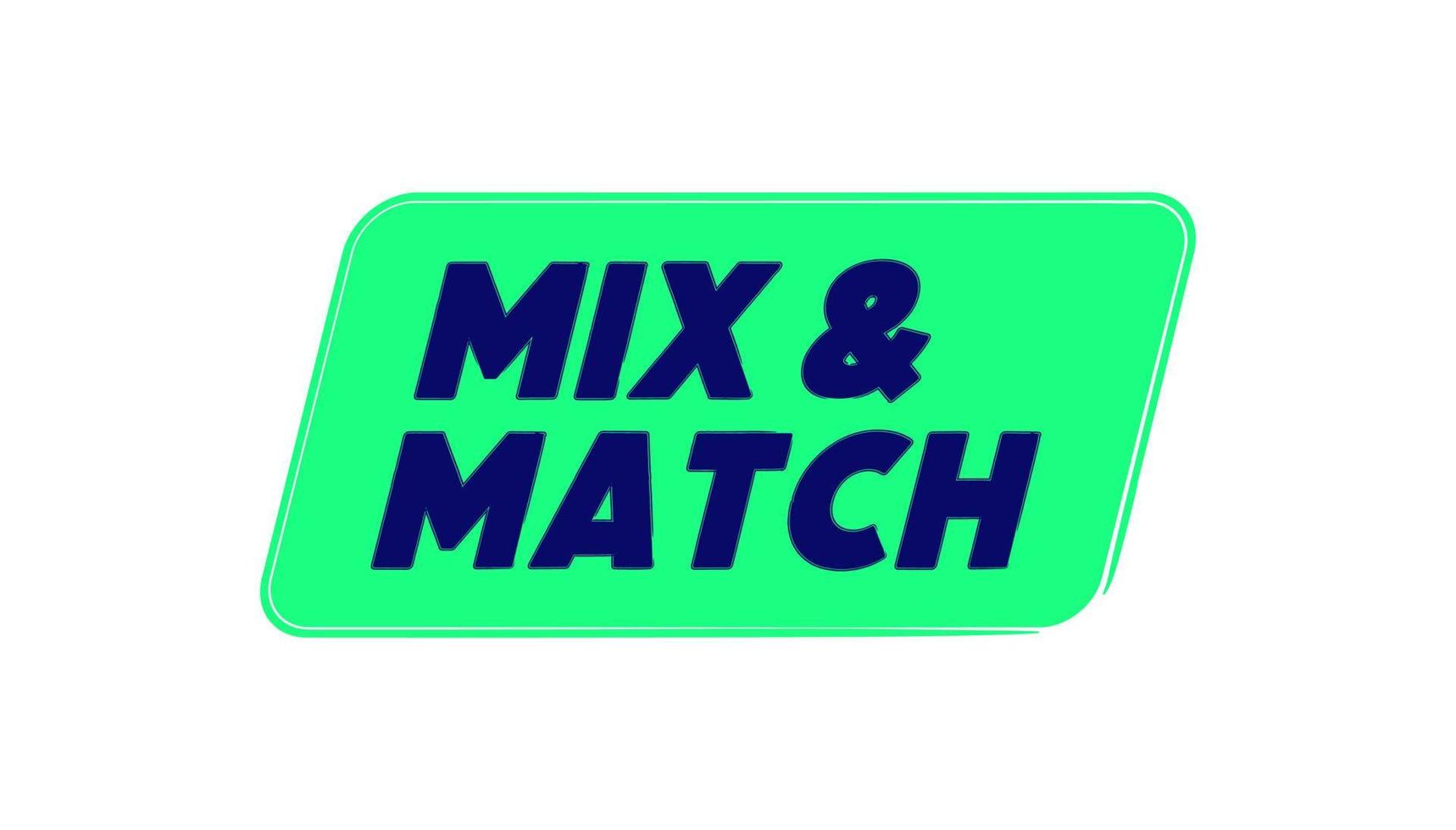 mix en match typografisch ontwerp. vector