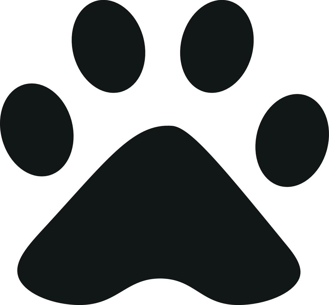 icoon van een hond poot vector