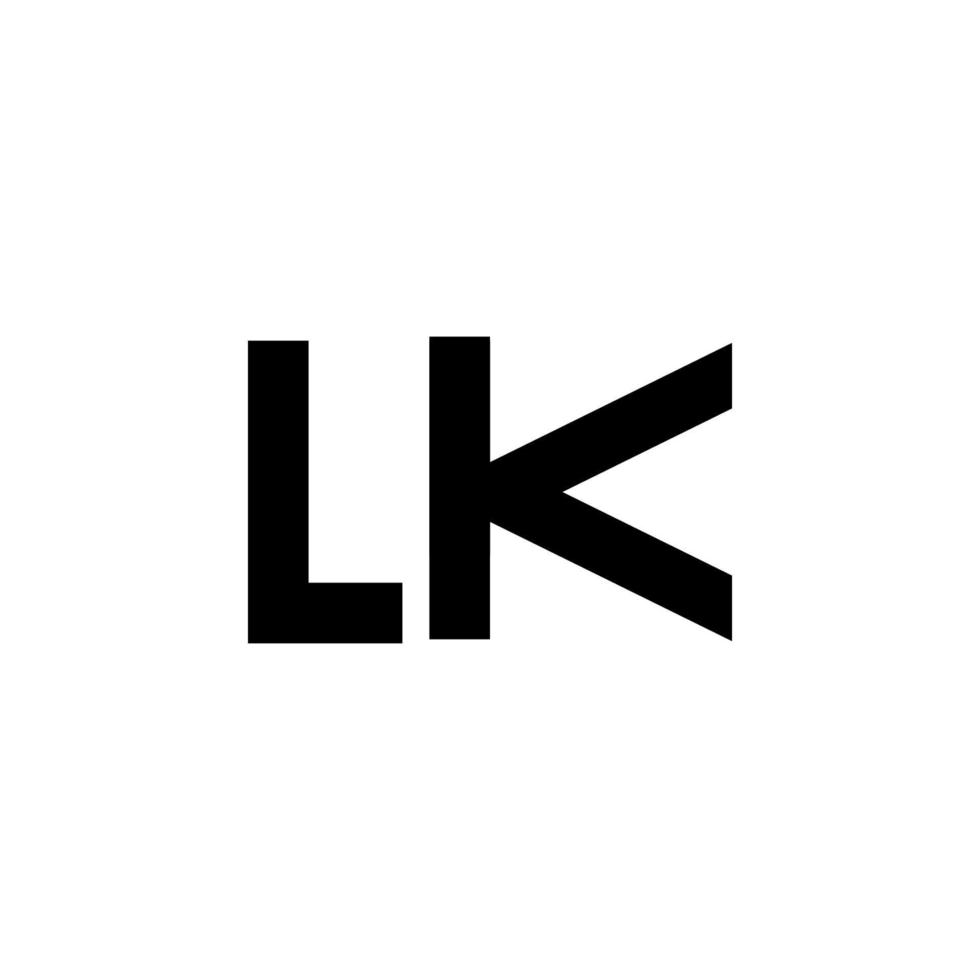 eerste lk logo concept vector. creatief icoon symbool pro vector