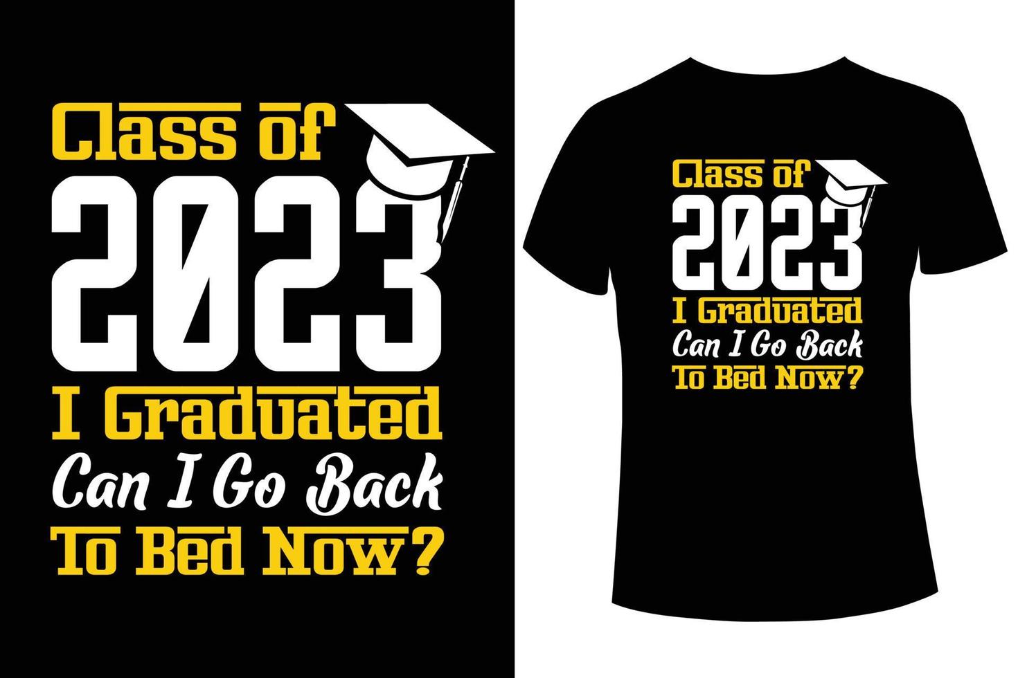klasse van 2023 t-shirt ontwerp sjabloon vector