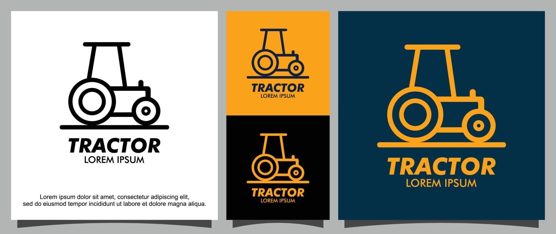 zwaar uitrusting trekker logo ontwerp sjabloon vector