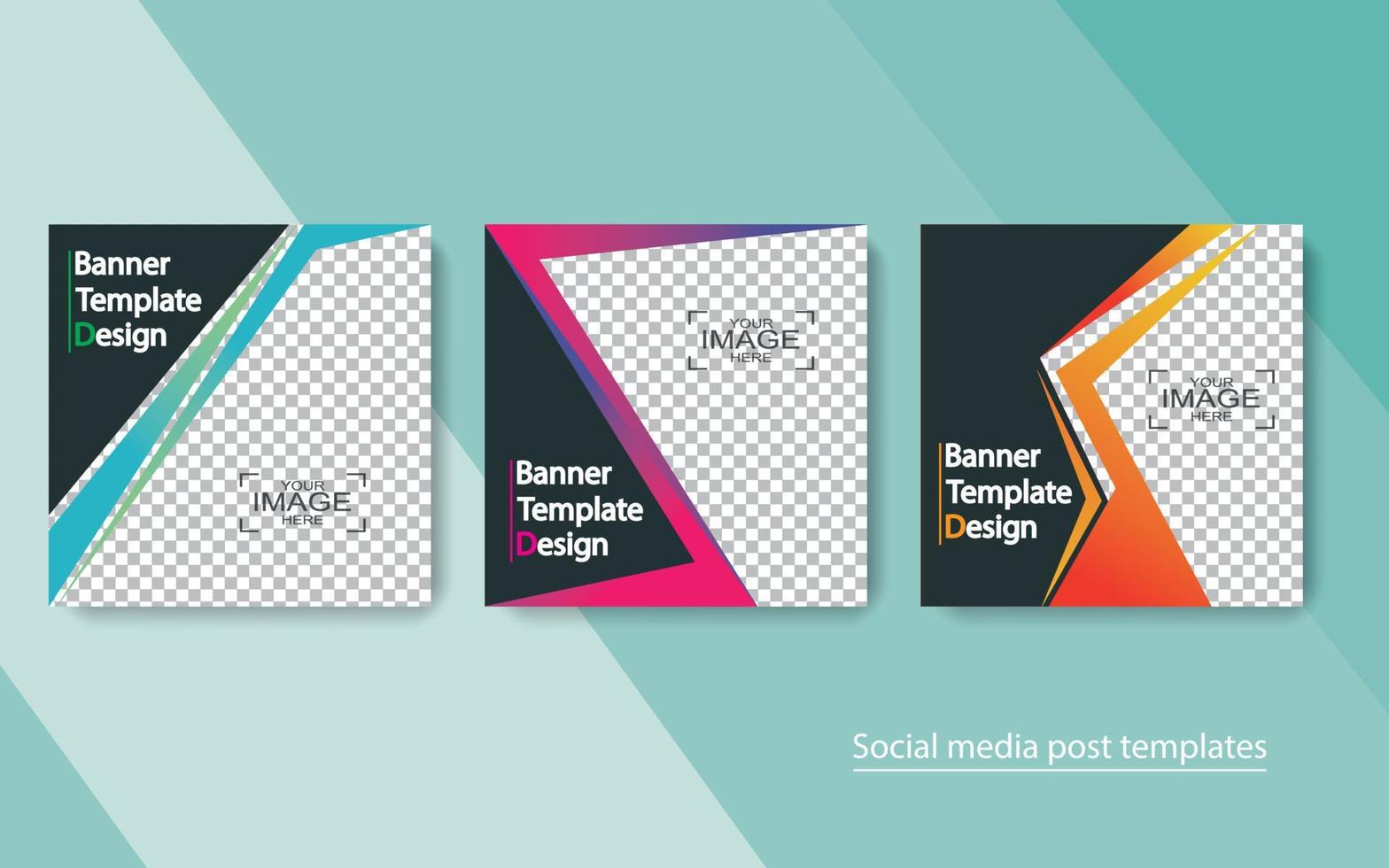 reeks banier sociaal media post ontwerp. vector