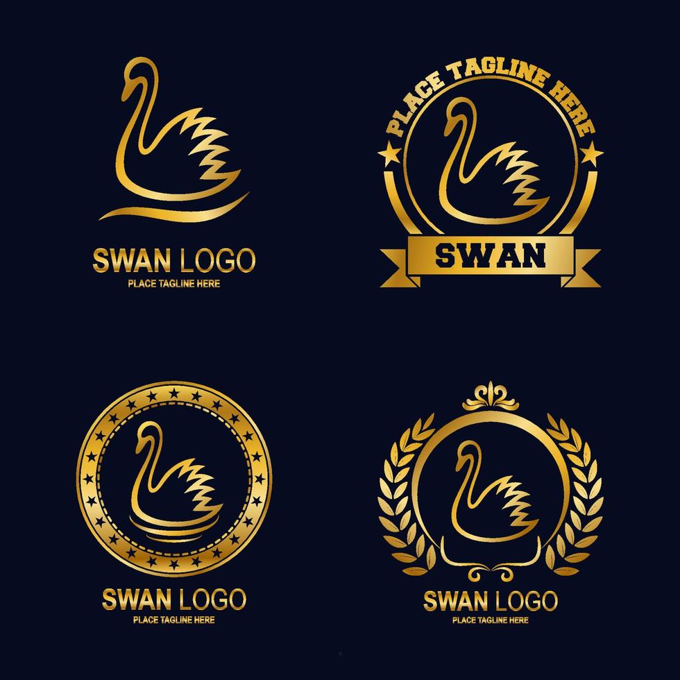 zwaan icoon en logo. vector illustratie