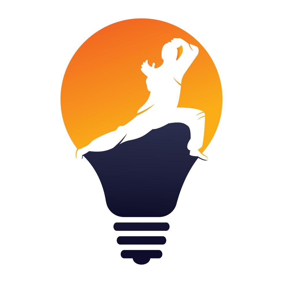 karate sport logo, lamp lamp strijd sport vector. kung fu logo. vector