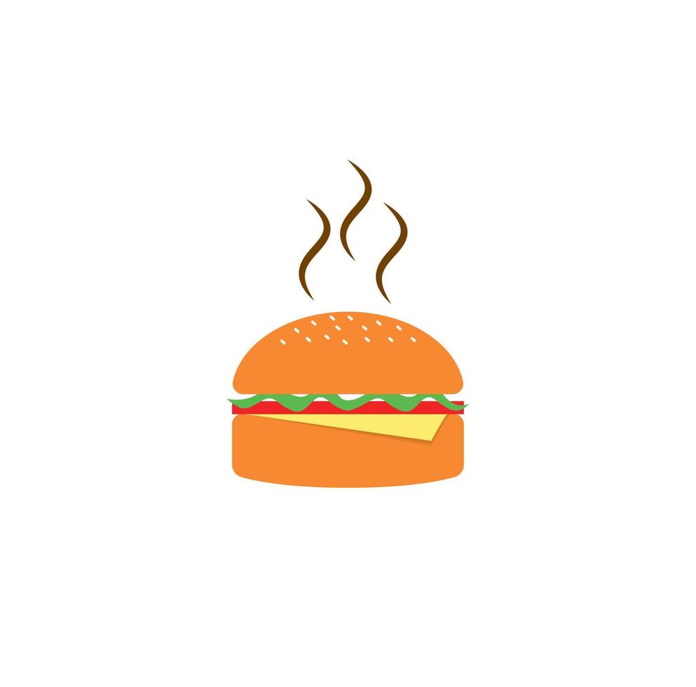 hamburger vector illustratie ontwerp. heet en pittig hamburger concept.