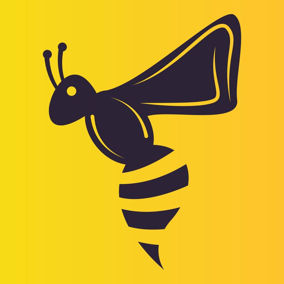 bij logo ontwerp voor honing pakket. bij logo sjabloon vector icoon illustratie ontwerp.
