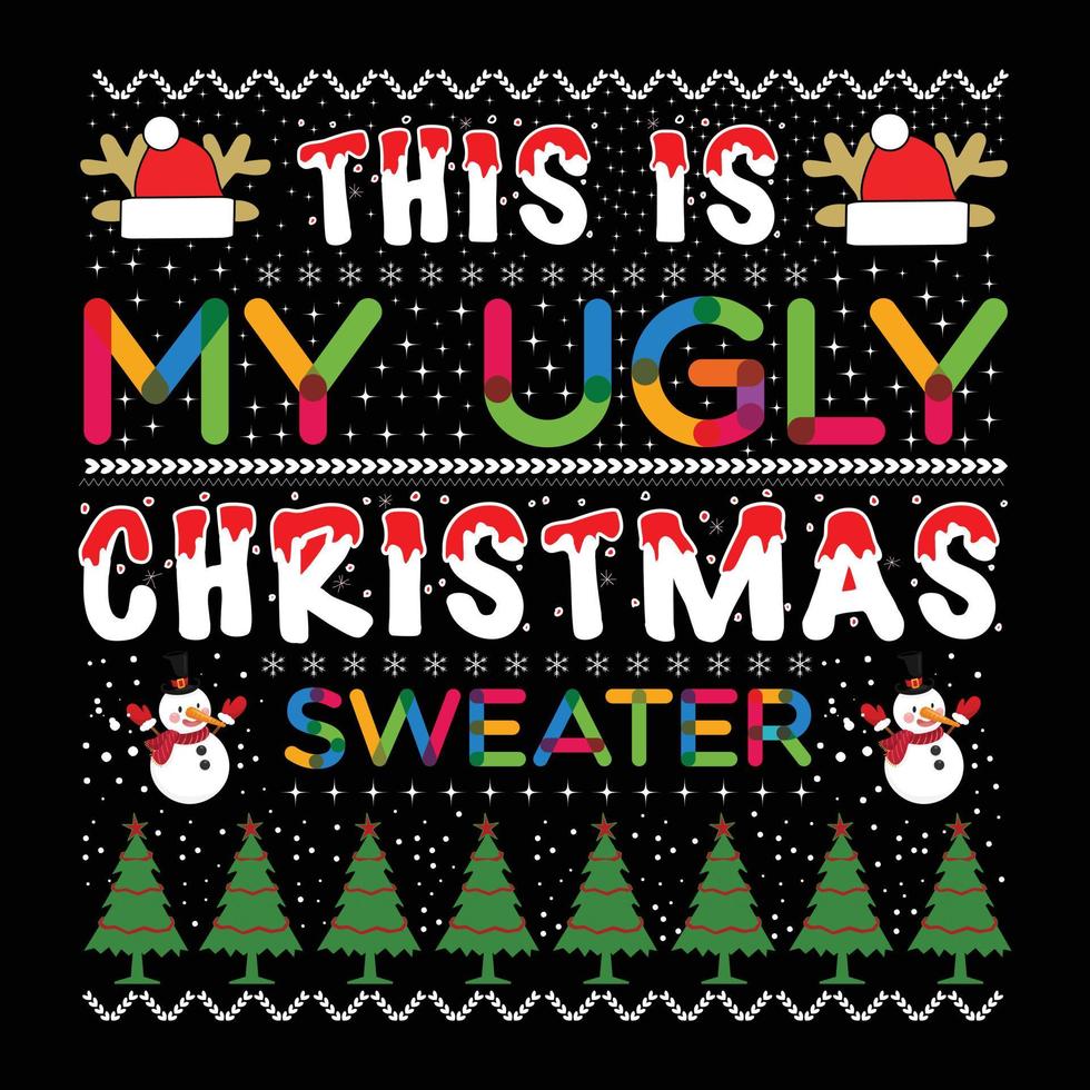 Kerstmis t overhemd ontwerp vector
