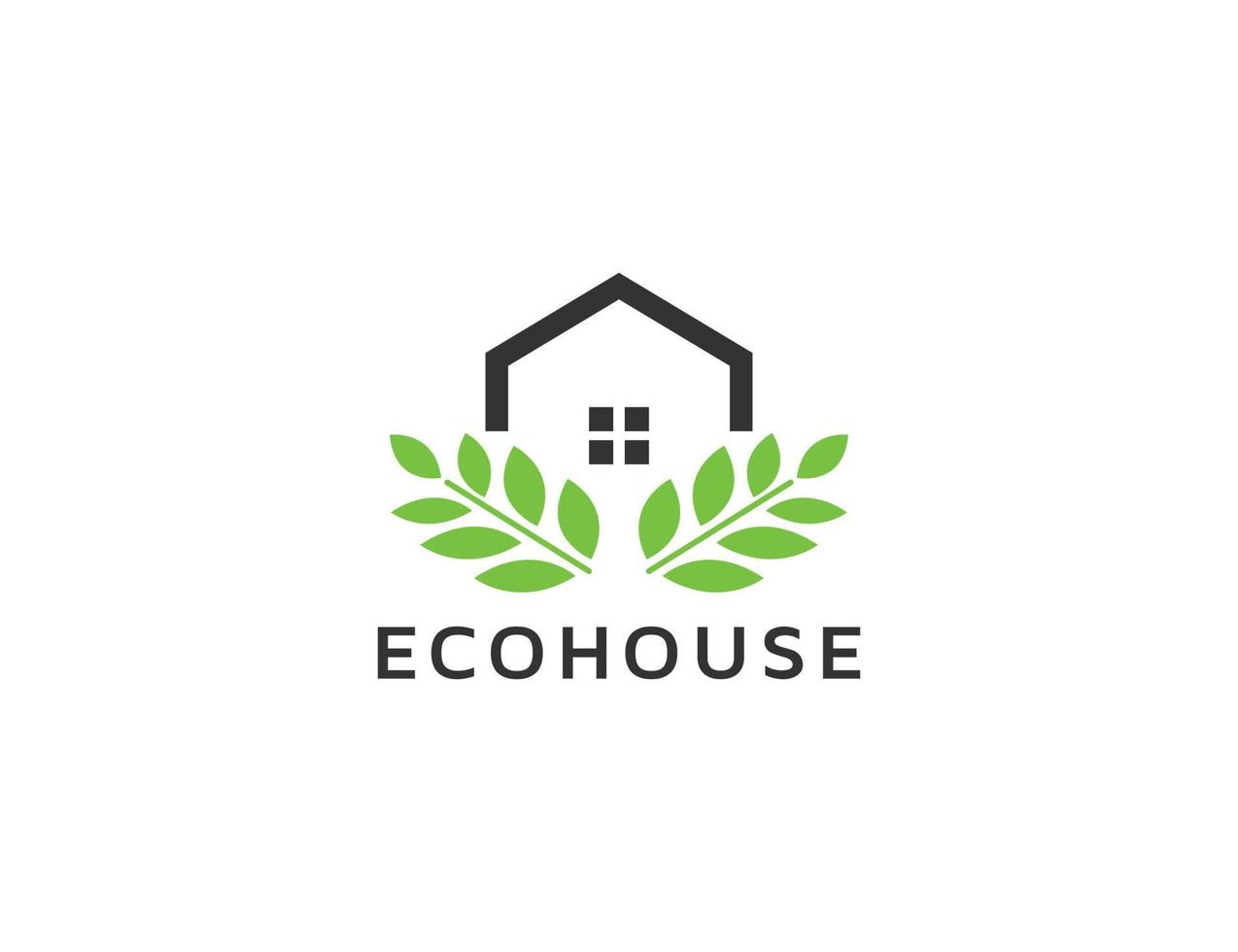 eco huis logo ontwerp illustratie vector