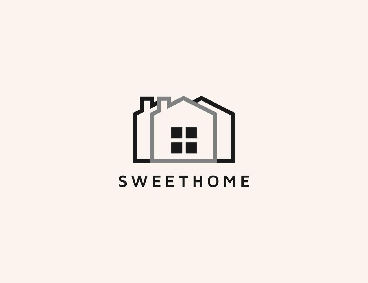 huis logo ontwerp sjabloon voor echt landgoed concept vector