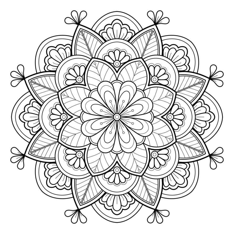 mandala digitaal kunst patroon kunst Aan de muur kleur boek kant patroon de tatoeëren ontwerp voor een behang verf overhemd en tegel stencil sticker ontwerp decoratief cirkel ornament in etnisch oosters stijl vector