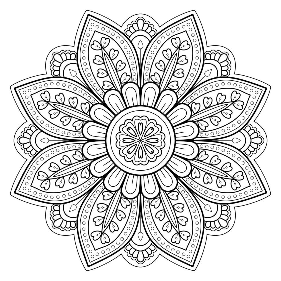 mandala digitaal kunst patroon kunst Aan de muur kleur boek kant patroon de tatoeëren ontwerp voor een behang verf overhemd en tegel stencil sticker ontwerp decoratief cirkel ornament in etnisch oosters stijl vector