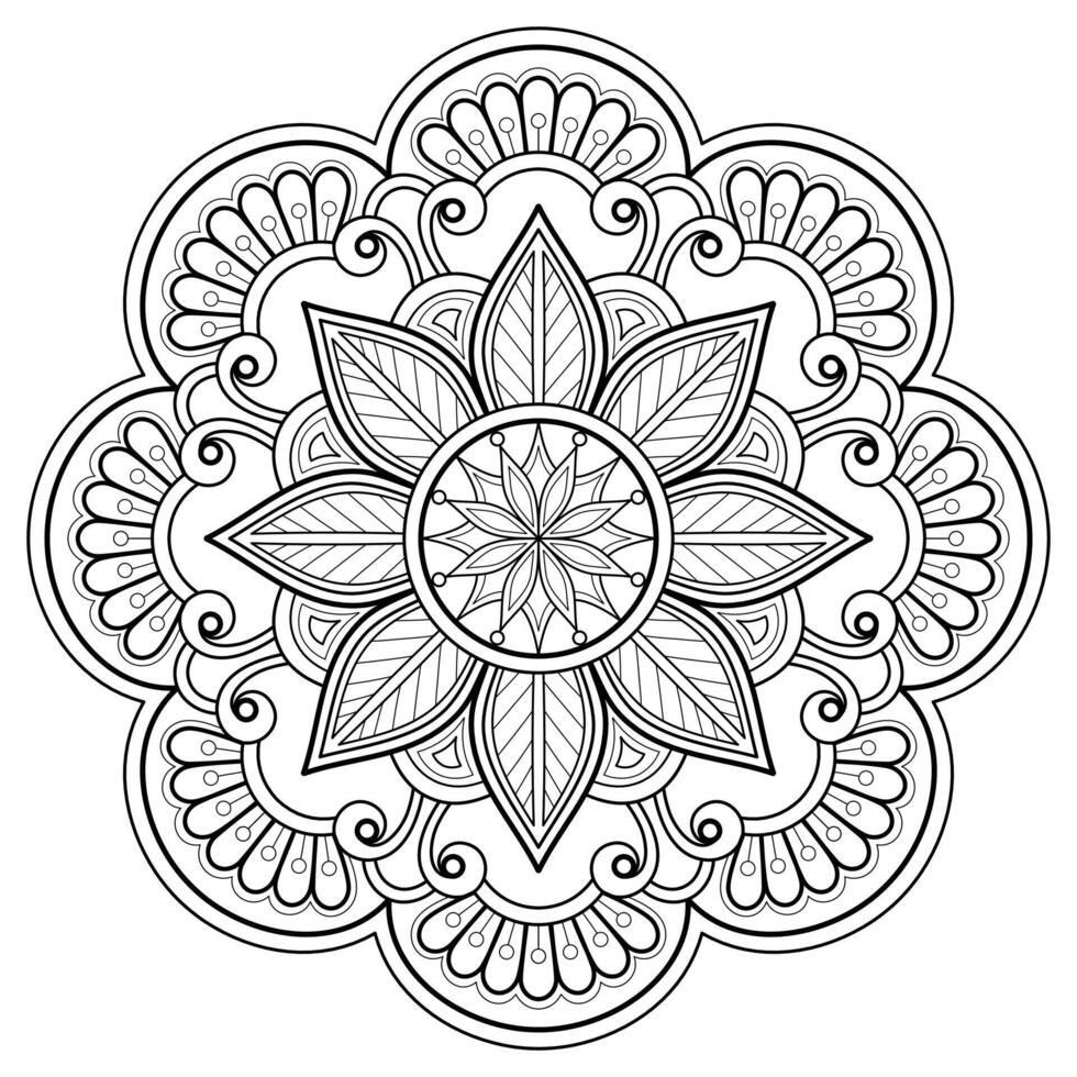 mandala digitaal kunst patroon kunst Aan de muur kleur boek kant patroon de tatoeëren ontwerp voor een behang verf overhemd en tegel stencil sticker ontwerp decoratief cirkel ornament in etnisch oosters stijl vector