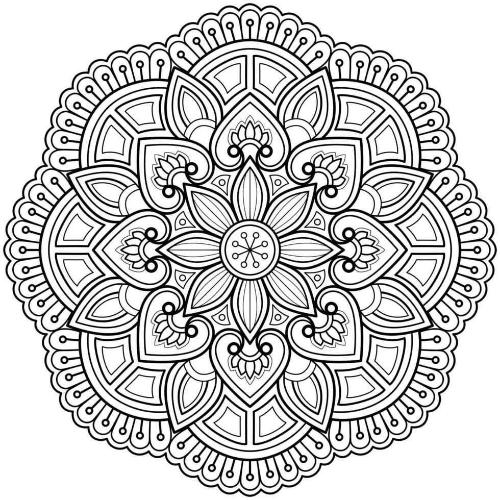 mandala digitaal kunst patroon kunst Aan de muur kleur boek kant patroon de tatoeëren ontwerp voor een behang verf overhemd en tegel stencil sticker ontwerp decoratief cirkel ornament in etnisch oosters stijl vector