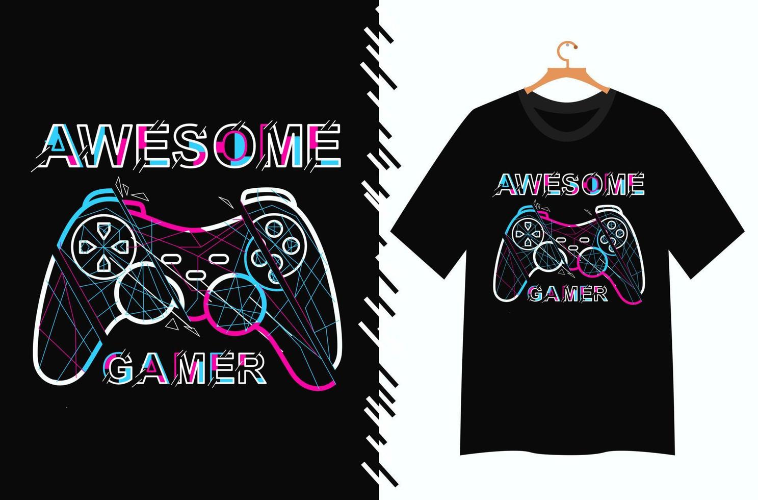 gamer illustratie voor t overhemd ontwerp vector