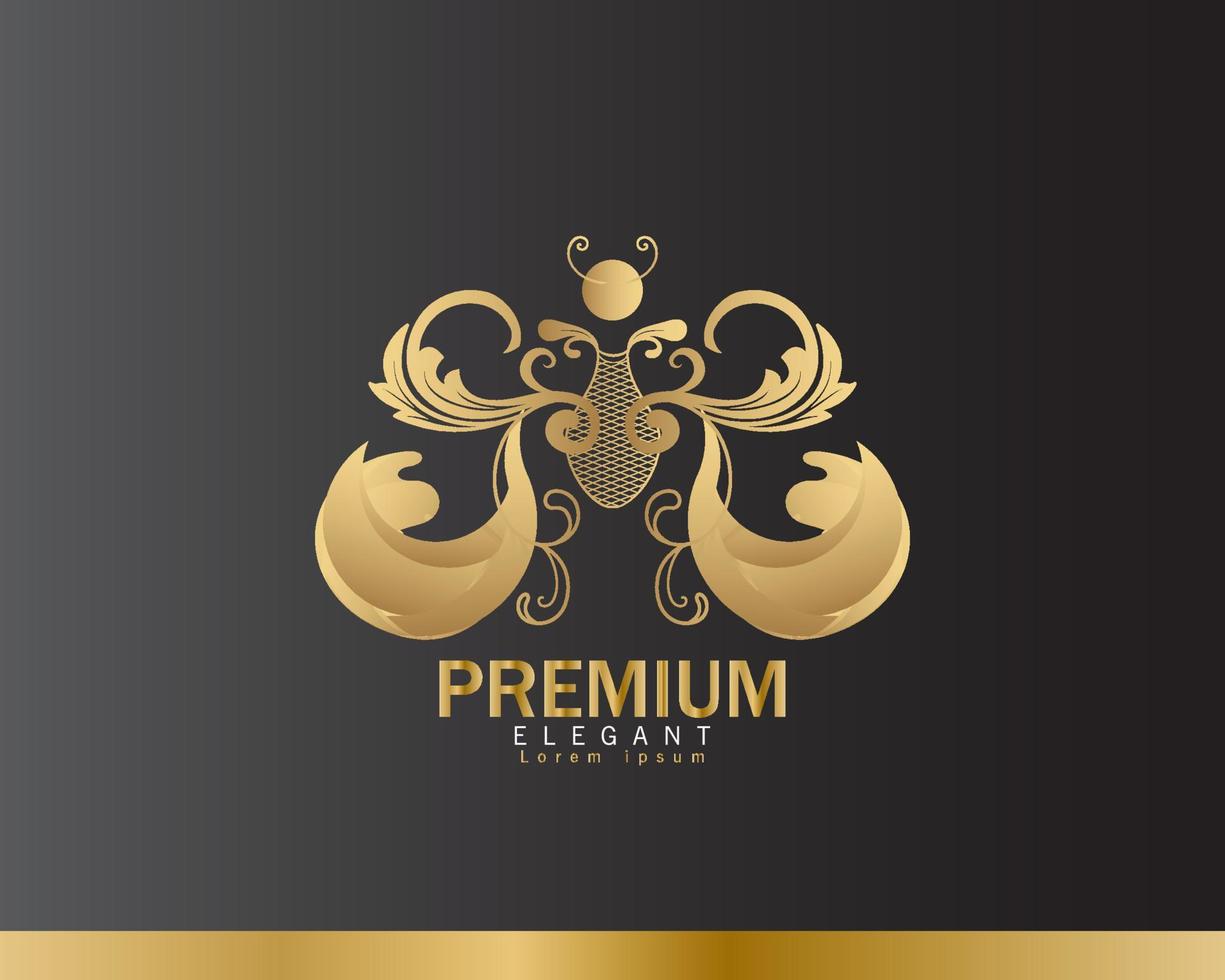 gemakkelijk vlinder logo, luxe en elegant schoonheid logo vector