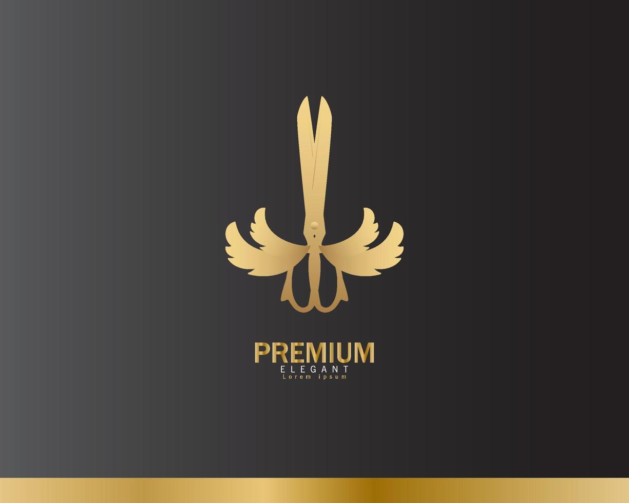 luxe schaar logo vector