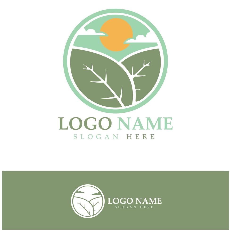 abstract boom logo voor Woud en park natuur.met een combinatie van .vector lijn elementen voor bedrijf ontwerpen, landbouw, ecologisch concepten, groen en natuurlijk schoonheid. vector