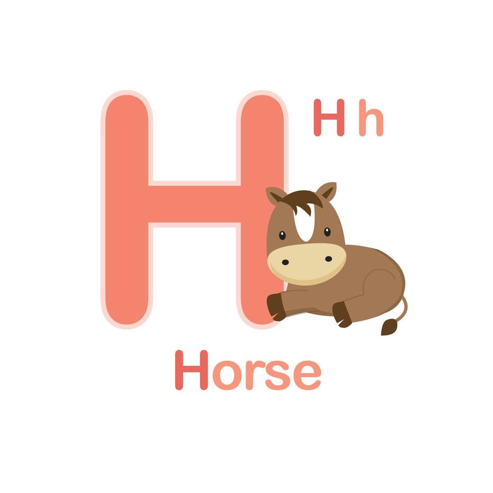 schattig dieren alfabet voor kinderen onderwijs. vector