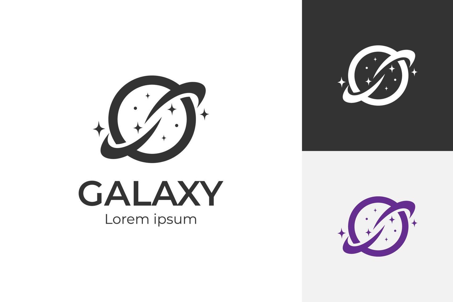 heelal planeet logo icoon symbool voor astronomie logo ontwerp vector