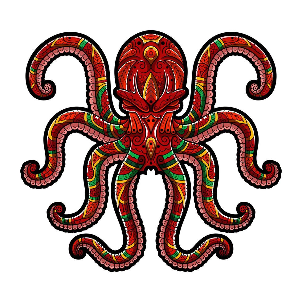 kraken lijn kunst vector