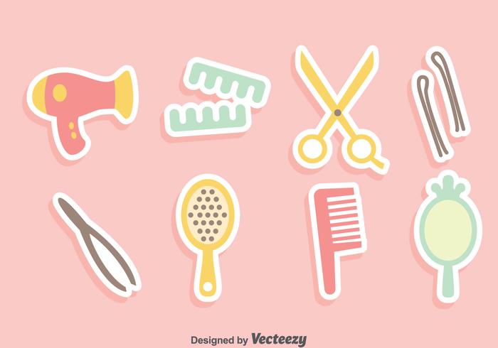 Haar Accessoires Vector Set