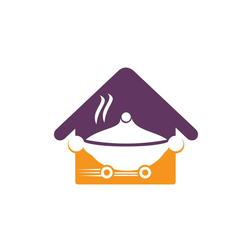 voedsel huis levering logo ontwerp. snel levering onderhoud teken. vector