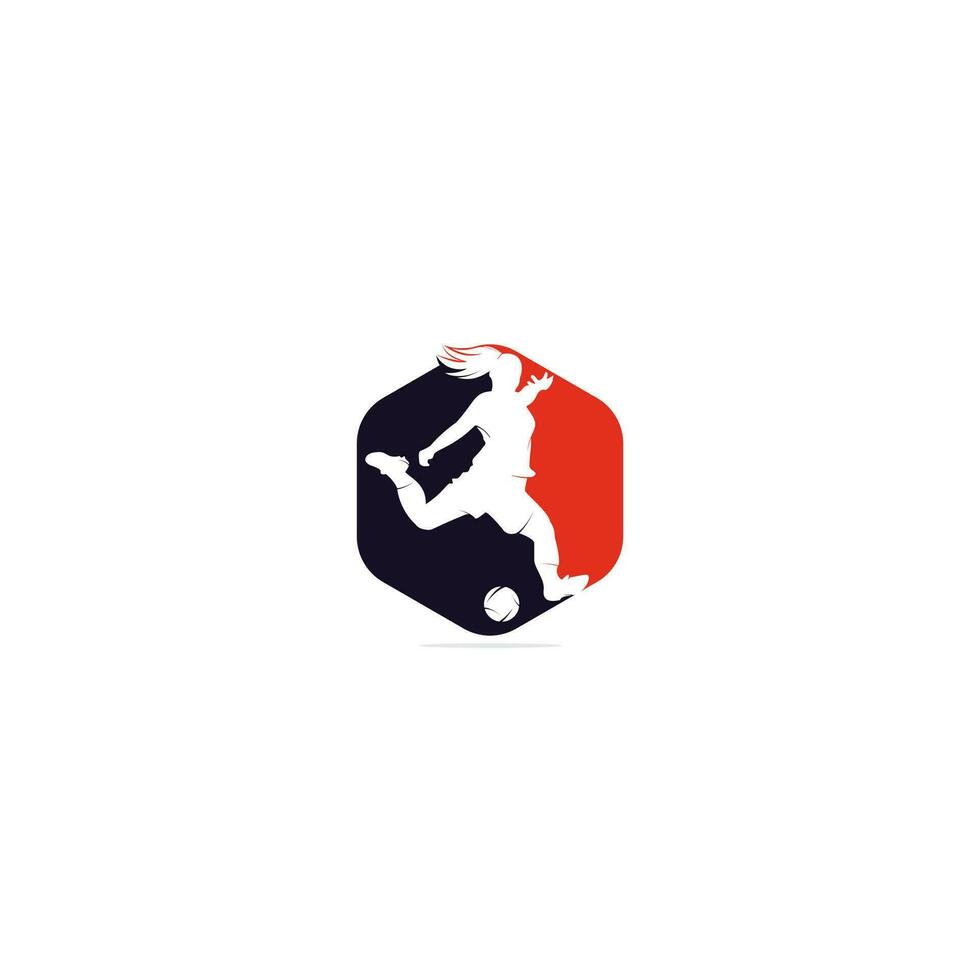 Dames Amerikaans voetbal club vector logo ontwerp. Dames Amerikaans voetbal sport- bedrijf logo concept.