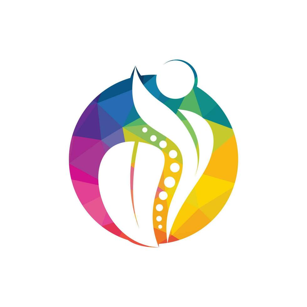 chiropractie logo ontwerp vector illustratie . pijn logo . wervelkolom zorg logo. bot , orthopedische , chiropractie welzijn centrum.