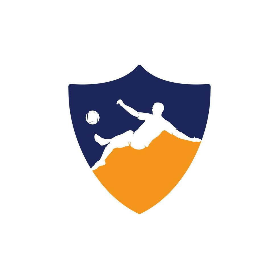 voetbal en Amerikaans voetbal speler Mens logo vector ontwerp.