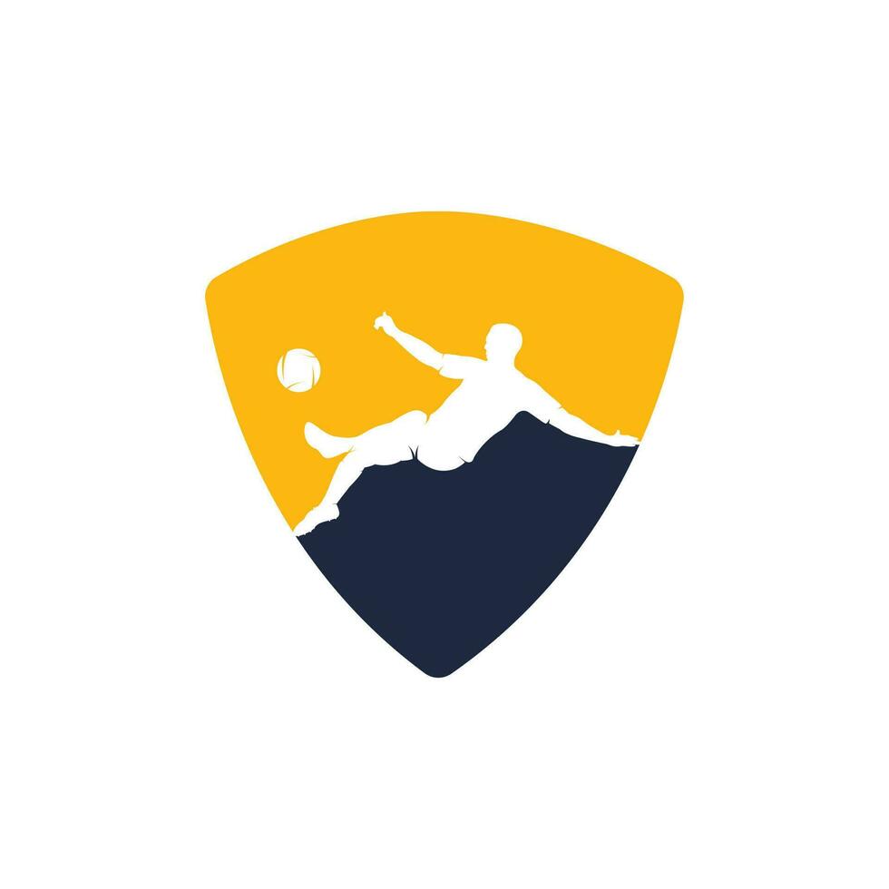 voetbal en Amerikaans voetbal speler Mens logo vector ontwerp.
