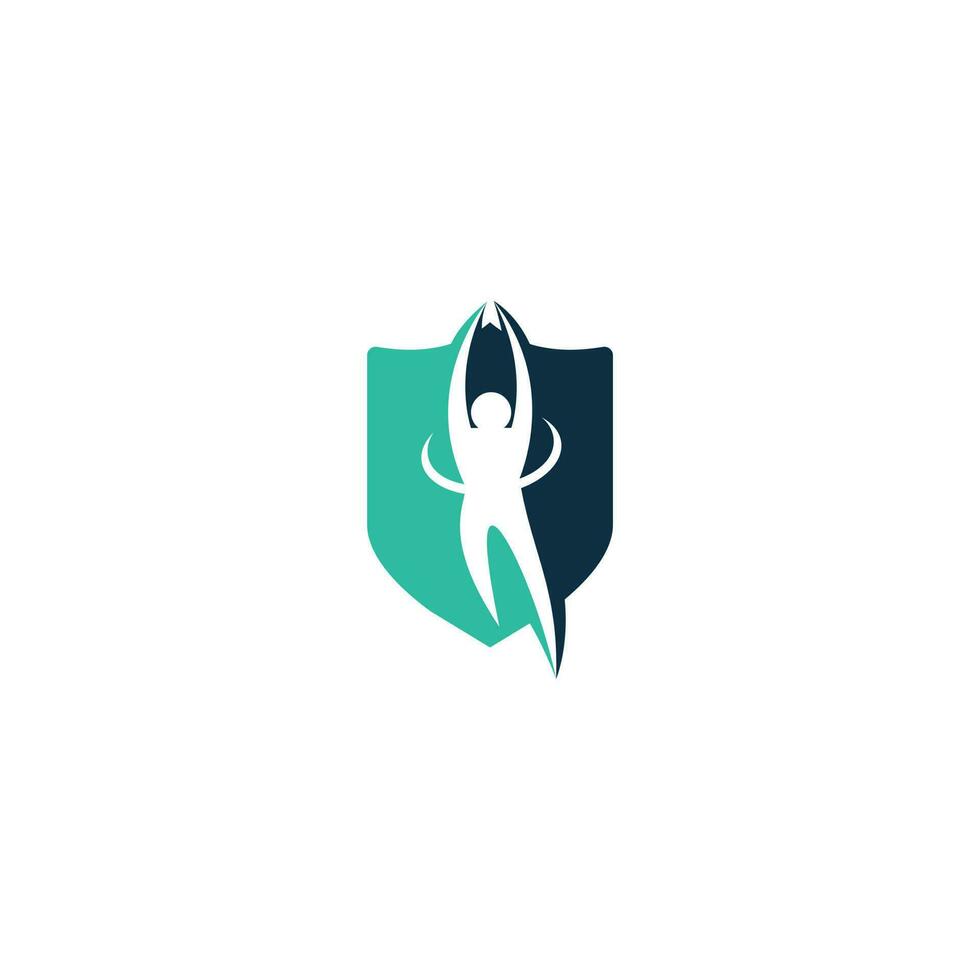 vector illustratie van yoga houding. gymnastiek en yoga logo sjabloon.