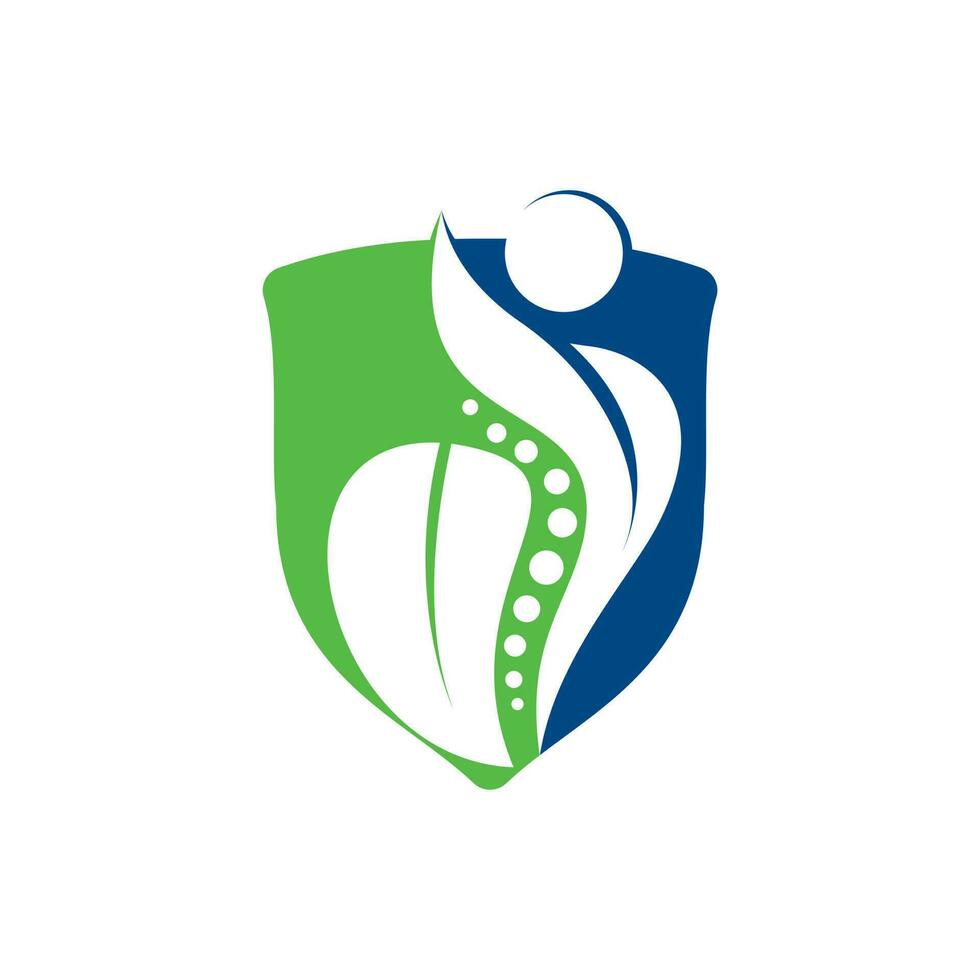 chiropractie logo ontwerp vector illustratie . pijn logo . wervelkolom zorg logo. bot , orthopedische , chiropractie welzijn centrum.