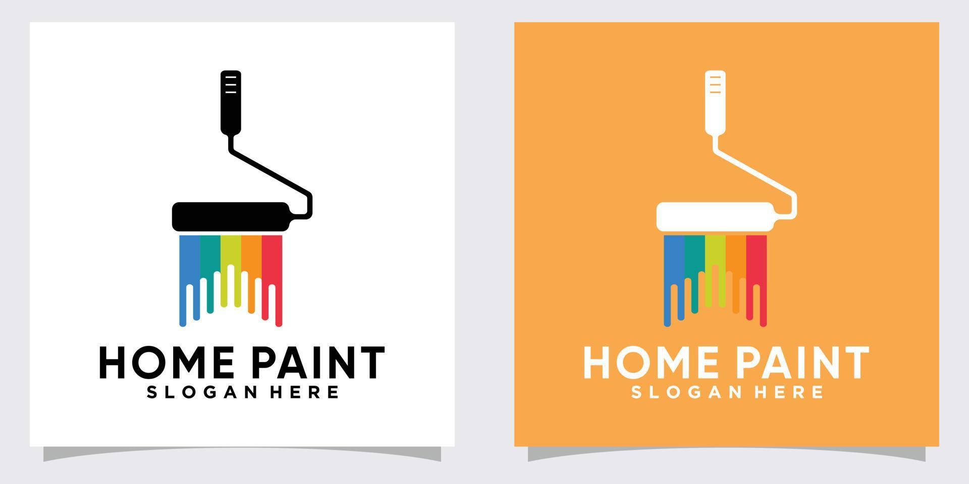 huis hijgen logo ontwerp met creatief concept vector