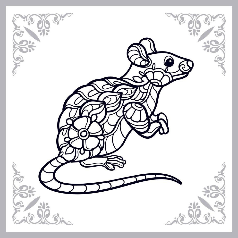 muis mandala kunsten geïsoleerd Aan wit achtergrond vector