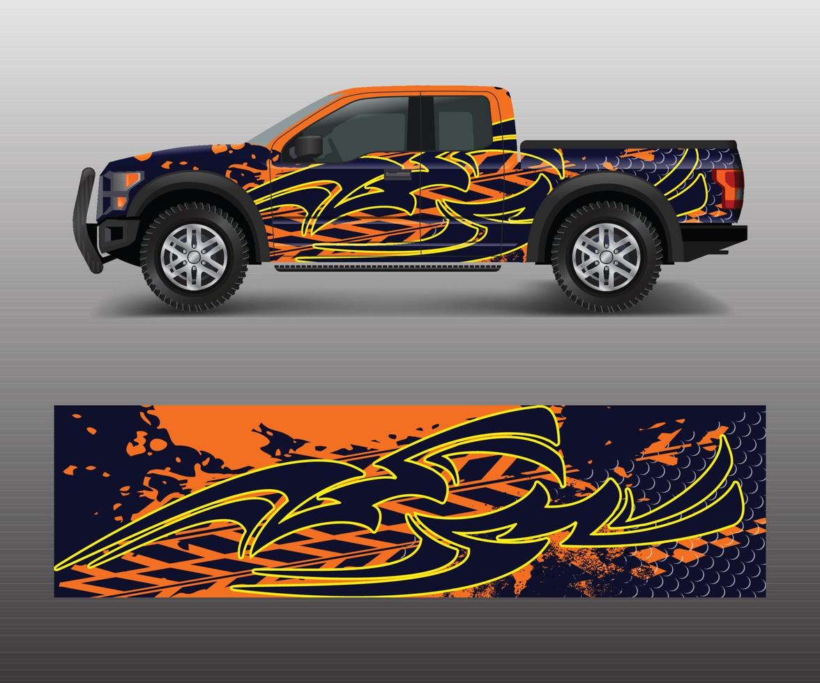 abstract racing grafisch achtergrond vector voor van de weg af voertuig inpakken ontwerp vector