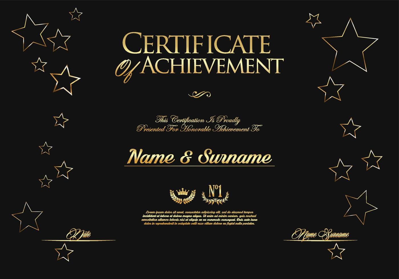 certificaat of diploma retro vintage design vector